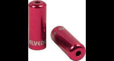Elvedes kabelhoedje 4,2mm aluminium rood (10x)