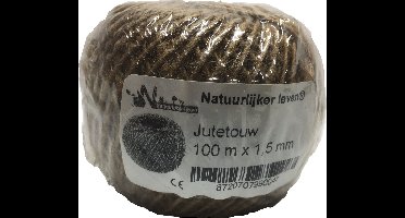 Jutetouw 100 meter x 1,5 mm - touw - bindtouw