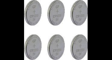 GP Batterij CR1220 - Knoopcel - Lithium - 3Volt - 6 STUK(S)