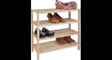 HI Schoenenrek - smal - 4-laags - hout - 54 cm - Schoenenrekken/schoenenstandaards
