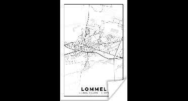 Poster België – Lommel – Stadskaart – Kaart – Zwart Wit – Plattegrond - 20x30 cm