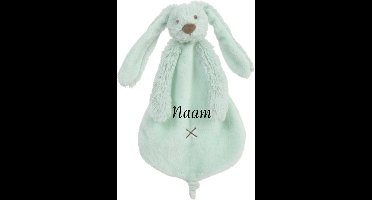 Happy Horse Konijn Richie Knuffeldoekje met naam Lagoon - Knuffeldoekje met naam - Gepersonaliseerd geborduurd kraamcadeautje