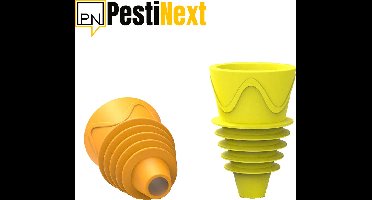 2 x 2 fruitvliegjes vanger - PestiNext Fruitvliegjesval (zeer effectief) - Fruitvliegval - Herbruikbaar - fruitvliegjes bestrijden - fruitvliegjesvanger - fruitvliegjes vallen