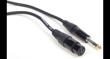DAP Audio Microfoon Kabel - Female XLR naar Jack Stereo - 3m (Zwart)