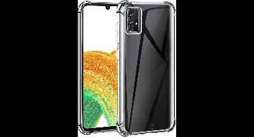 Hoesje geschikt voor Samsung Galaxy A33 - Anti Shock Proof Siliconen Back Cover Case Hoes Transparant