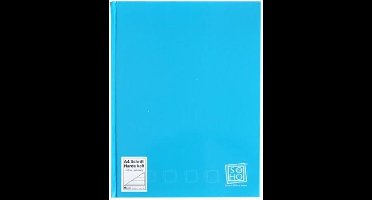 Notitieboek A4 harde kaft gelinieerd - Aqua Blauw Hoogglans - Gratis Verzonden