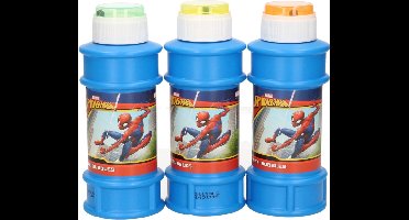 3x Spiderman bellenblaas flesjes met spelletje 175 ml voor kinderen - Uitdeelspeelgoed - Grabbelton speelgoed