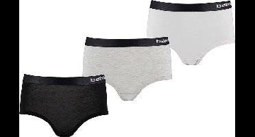 Apollo meisjes hipsters bamboo - maat 122/128 - 3-pack - multi black