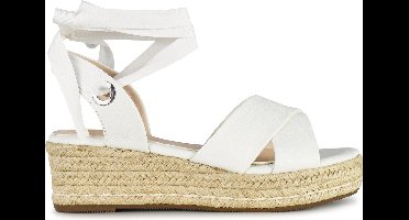 POSH by Poelman SAAR Dames Sandalen/Espadrilles - Wit - Maat 38