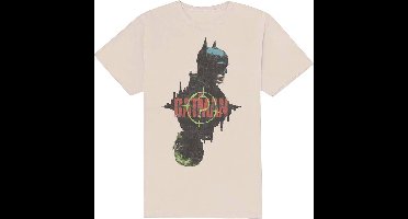 DC Comics Batman - The Batman Question Mark Bat Heren T-shirt - S - Creme