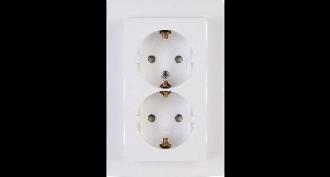 Kopp Paris Wandcontactdoos - 2-Voudig - 230 Volt - Arctic Wit