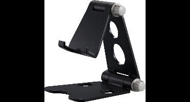 Tablet Houder Opvouwbaar/Inklapbaar - Telefoon, iPhone & iPad Standaard voor Bureau of Tafel - Zwart