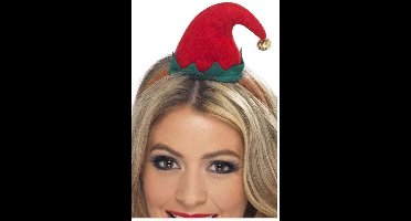 Verkleed haarband Mini elfenmuts - diadeem - vilt - kerst accessoires