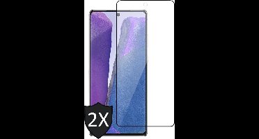 Screenprotector geschikt voor Samsung Note 20 - Full Glas PET Folie Screen Protector - 2 Stuks