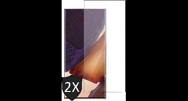 Screenprotector geschikt voor Samsung Note 20 Ultra - Full Glas PET Folie Screen Protector - 2 Stuks