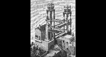 Kunstdruk M, C, Escher - Wasserfall 55x65cm