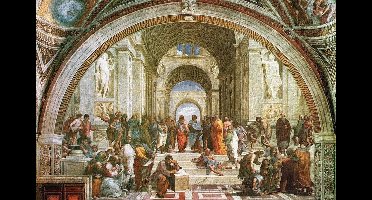 Kunstdruk Raffael - La scuola di Atene 90x60cm