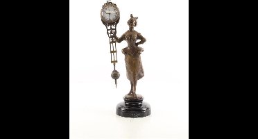 Deco Mysterieuze tafelklok met meisje