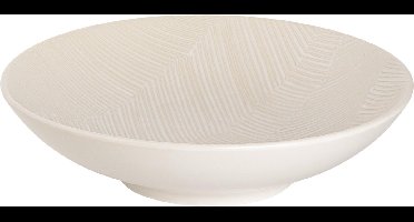 Palmer - Leaf - Schaal - Kom - Reliëf - 70 cl - ø 19 cm - Wit - Stoneware - Bordenset