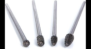 4 delige Vol HM Stiftfrezenset 180 mm Lang