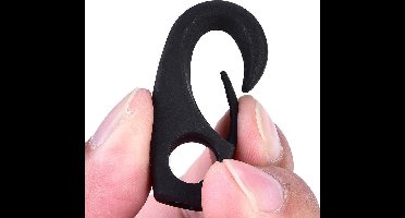 2x Kayak haak voor 6mm elastiek - zwart