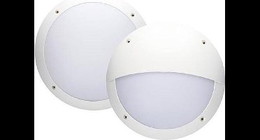 LED Buitenlamp - Wit - Rond - E27-fitting - IP66 - IK10 - met 2 afdekkingen