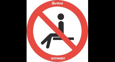 Sticker 'Verboden plaats te nemen'