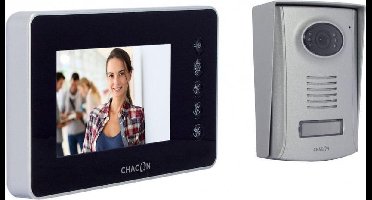 Chacon Videofoon 4 draden 4,3" - Zwart