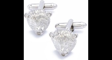 Manchetknopen - Beer Berenhoofd Zilverkleurig