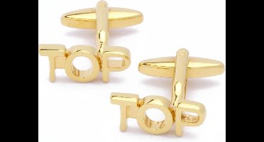 Manchetknopen - Tekst TOP Goudkleurig