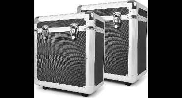 Power Dynamics RC80 12 Platenkoffers Zwart (Set van 2)
