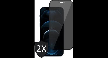 Privacy Screenprotector geschikt voor iPhone 12 Pro - 2x FullGuard Screen Protector