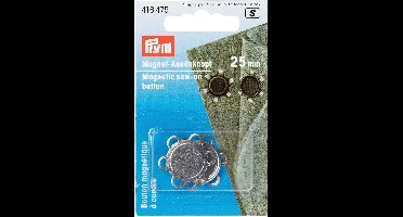 Magneetknoop aannaaibaar 25 mm zilverkleurig