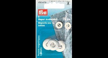 Magneetknopen aannaaibaar 19 mm zilverkleurig