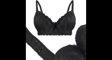 Comfortabele bh kant zwart 34/75C