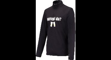 Falcon Wintersportpully - Maat XXL  - Mannen - zwart/wit