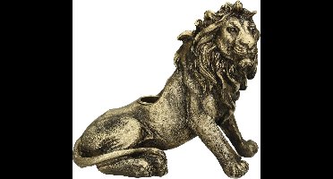 Wants&Needs Kandelaar Lion Polyresin Goud 18.5 X 9.5 X 17