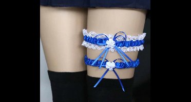 Kousenband - Bruiloft Lingerie - Stretch - Fel Blauw