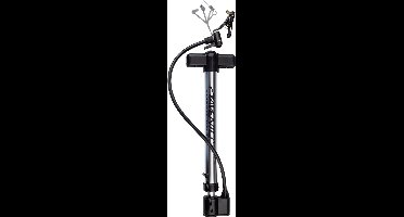 Avento Multifunctionele Pomp met drukmeter - Fietspomp - Staande pomp - Aluminium - Incl. 3 opzetstukken