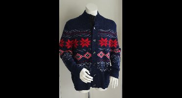 McGregor Winterse trui - Blauw/Rood/Wit - Maat XXL