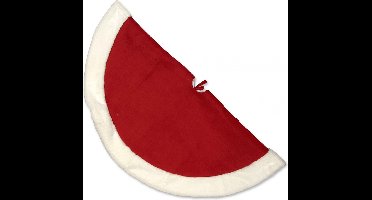 Unique Living - White Christmas treeskirt 90cm Ø red - Kerstboomkleed