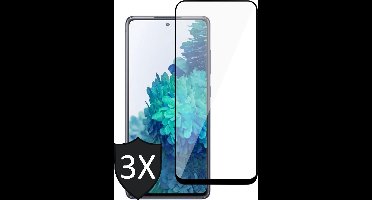 Screenprotector geschikt voor Samsung S20 FE - 3x Glas Full Screen Protector