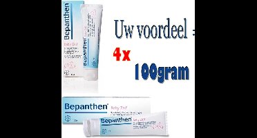 Voordeel verpakking: Bepanthen Baby Zalf - Voor de droge babyhuid en bij luieruitslag - 4 maal 100 gram