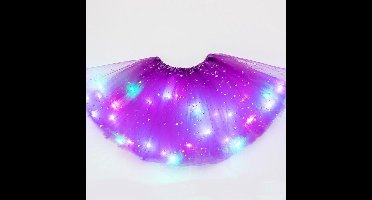 LED Rokje - Tutu - Paars - Mini - Met Gekleurde RGB Verlichting