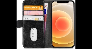 Mobilize - iPhone 12 Hoesje - Elite Gelly Wallet Book Case Zwart