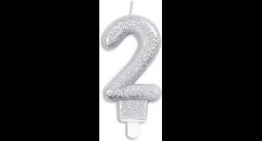 Wefiesta Cijferkaars '2' 4,4 X 7 X 1,2 Cm Wax Zilver