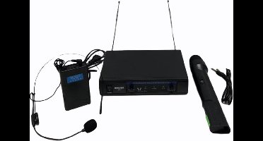 Draadloze microfoon set hand en headset