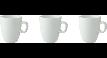 Palmer - Robusta - Beker - Mok - 3 stuks - 15 cl - Gebroken wit - Porselein - Koffiekopjes