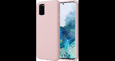 Hoesje geschikt voor Samsung Galaxy S20 FE - Matte Back Cover Microvezel Siliconen Case Hoes Roze
