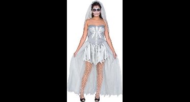 Witbaard Verkleedjurk Zombie Bruid Polyester Grijs/wit Onesize